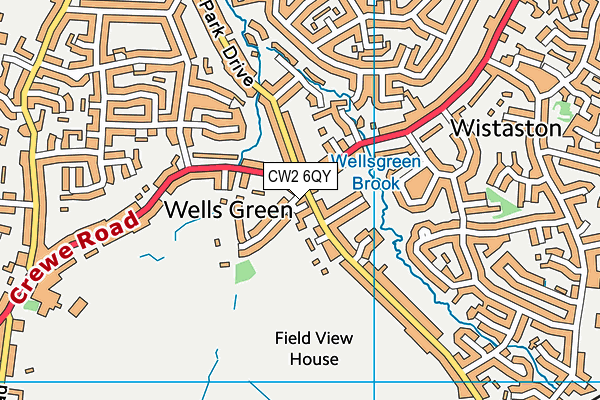 CW2 6QY map - OS VectorMap District (Ordnance Survey)