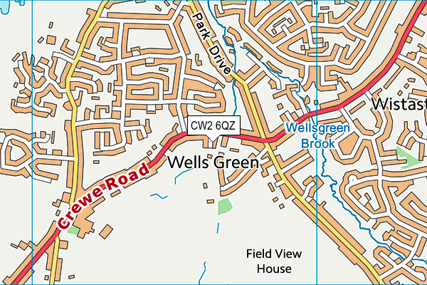 CW2 6QZ map - OS VectorMap District (Ordnance Survey)