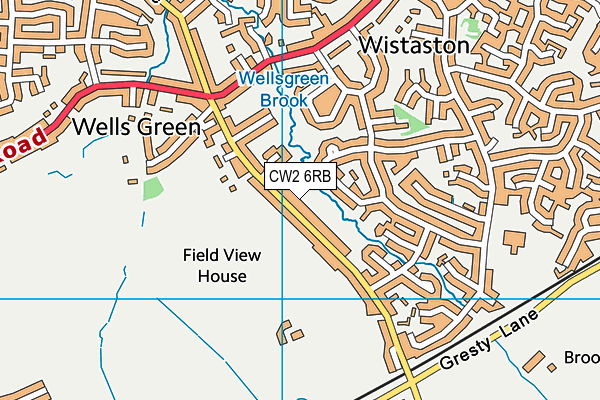 CW2 6RB map - OS VectorMap District (Ordnance Survey)
