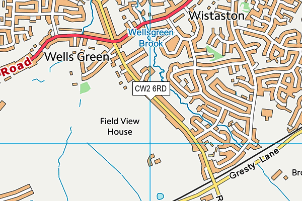 CW2 6RD map - OS VectorMap District (Ordnance Survey)