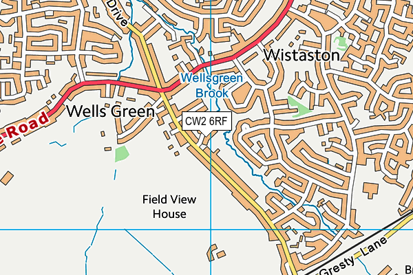 CW2 6RF map - OS VectorMap District (Ordnance Survey)