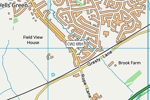 CW2 6RH map - OS VectorMap District (Ordnance Survey)