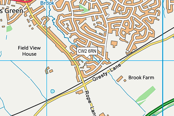 CW2 6RN map - OS VectorMap District (Ordnance Survey)