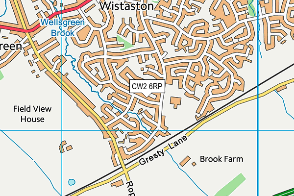 CW2 6RP map - OS VectorMap District (Ordnance Survey)