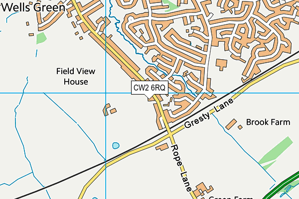 CW2 6RQ map - OS VectorMap District (Ordnance Survey)