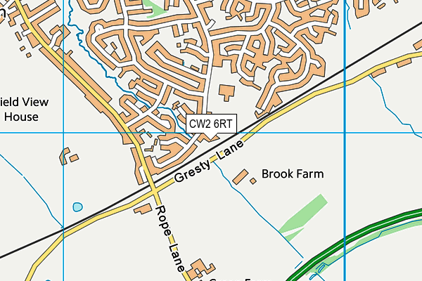 CW2 6RT map - OS VectorMap District (Ordnance Survey)