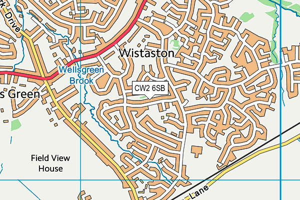 CW2 6SB map - OS VectorMap District (Ordnance Survey)