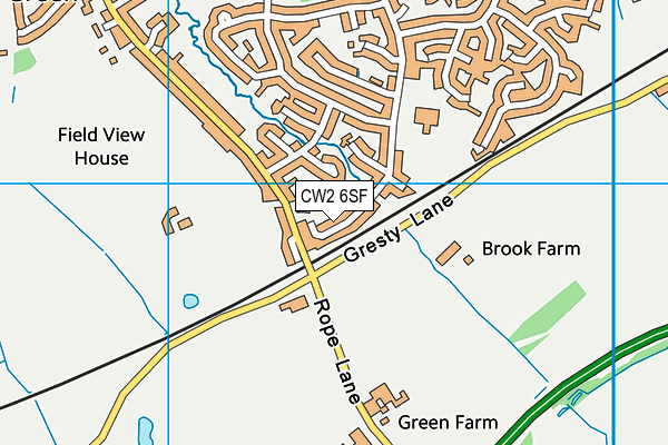 CW2 6SF map - OS VectorMap District (Ordnance Survey)