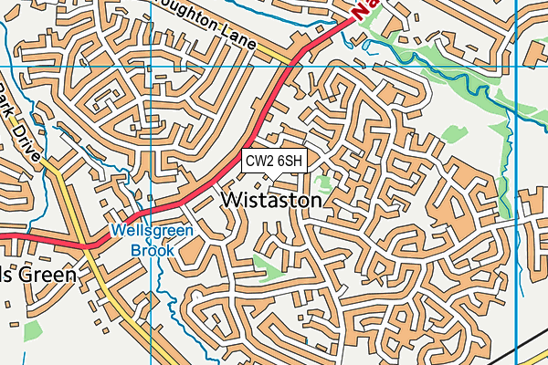 CW2 6SH map - OS VectorMap District (Ordnance Survey)