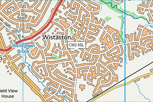 CW2 6SL map - OS VectorMap District (Ordnance Survey)