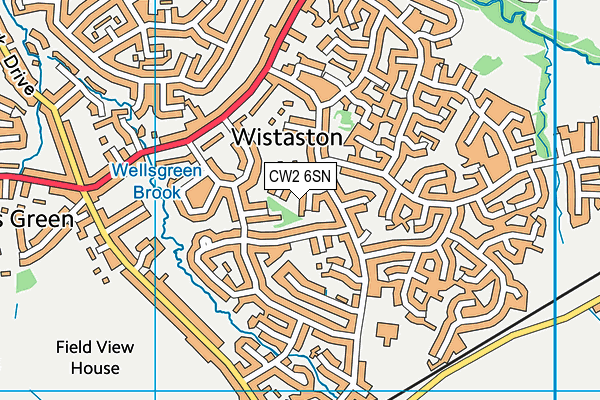 CW2 6SN map - OS VectorMap District (Ordnance Survey)