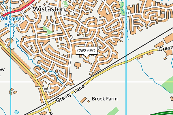 CW2 6SQ map - OS VectorMap District (Ordnance Survey)