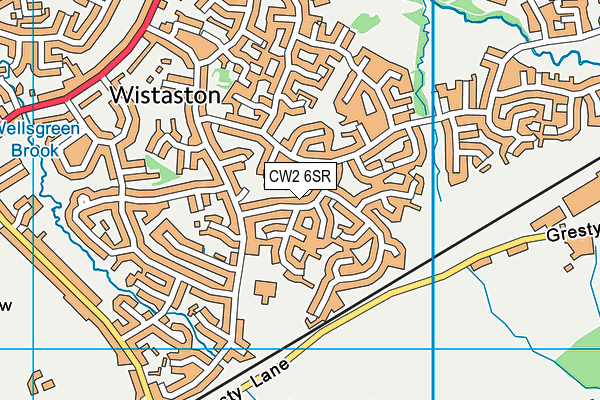 CW2 6SR map - OS VectorMap District (Ordnance Survey)