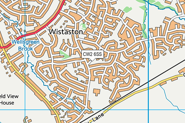 CW2 6SS map - OS VectorMap District (Ordnance Survey)