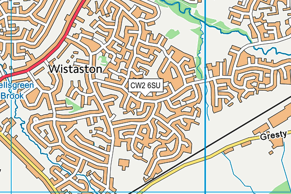 CW2 6SU map - OS VectorMap District (Ordnance Survey)
