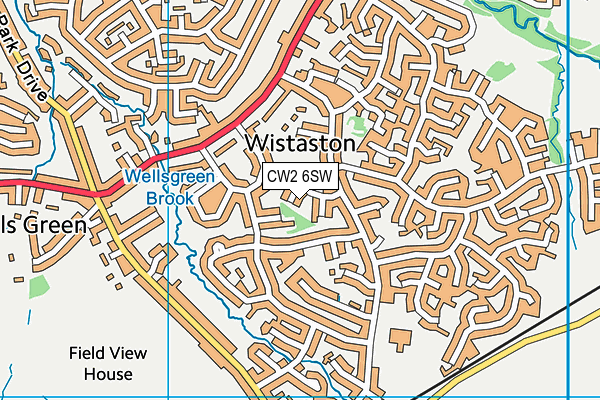 CW2 6SW map - OS VectorMap District (Ordnance Survey)