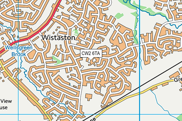 CW2 6TA map - OS VectorMap District (Ordnance Survey)