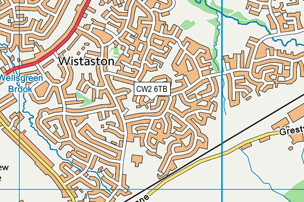 CW2 6TB map - OS VectorMap District (Ordnance Survey)