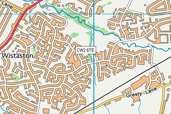 CW2 6TE map - OS VectorMap District (Ordnance Survey)