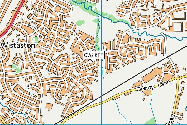 CW2 6TF map - OS VectorMap District (Ordnance Survey)