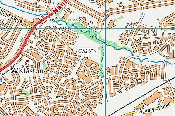 CW2 6TN map - OS VectorMap District (Ordnance Survey)