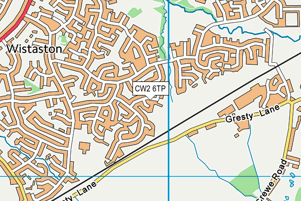 CW2 6TP map - OS VectorMap District (Ordnance Survey)