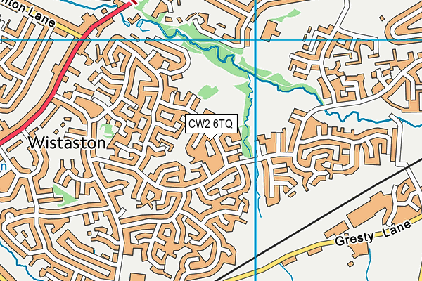 CW2 6TQ map - OS VectorMap District (Ordnance Survey)