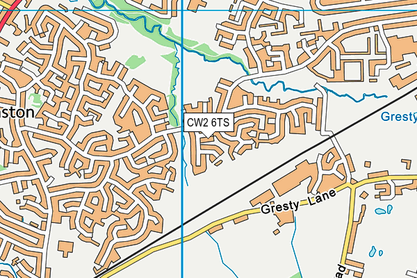 CW2 6TS map - OS VectorMap District (Ordnance Survey)