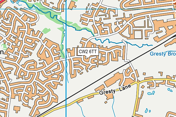 CW2 6TT map - OS VectorMap District (Ordnance Survey)