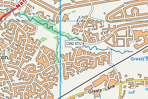CW2 6TU map - OS VectorMap District (Ordnance Survey)