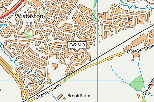 CW2 6UD map - OS VectorMap District (Ordnance Survey)