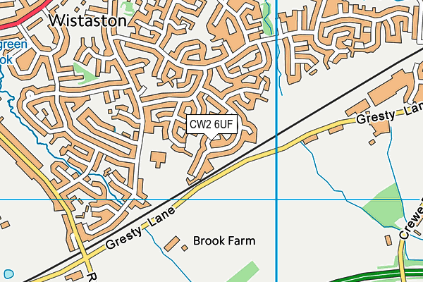 CW2 6UF map - OS VectorMap District (Ordnance Survey)