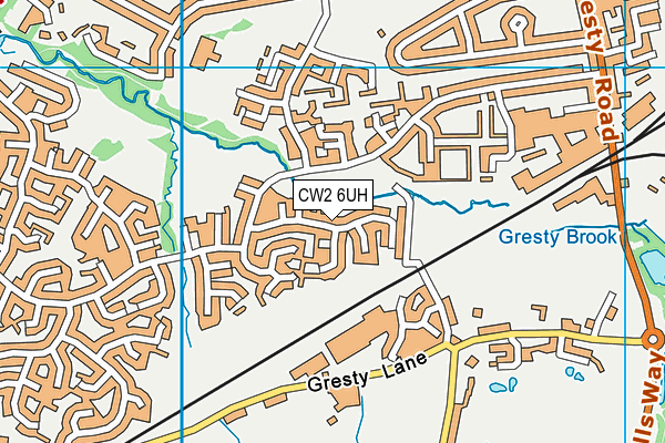 CW2 6UH map - OS VectorMap District (Ordnance Survey)