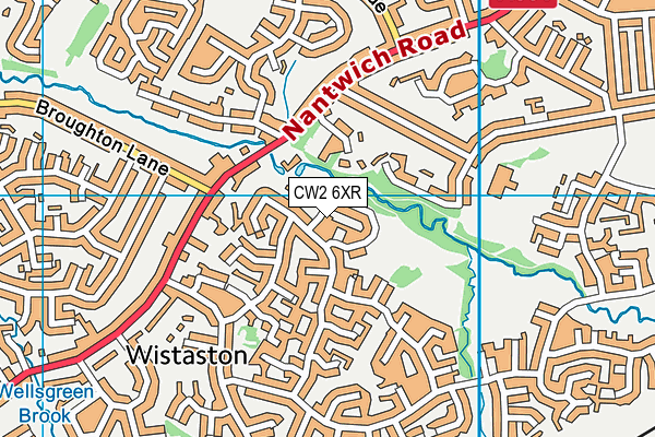 CW2 6XR map - OS VectorMap District (Ordnance Survey)