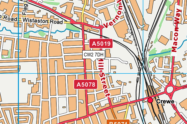 CW2 7DH map - OS VectorMap District (Ordnance Survey)