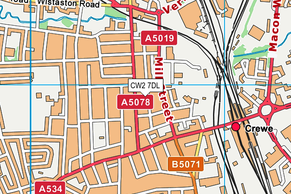 CW2 7DL map - OS VectorMap District (Ordnance Survey)