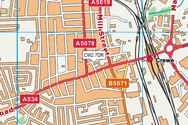 CW2 7DR map - OS VectorMap District (Ordnance Survey)