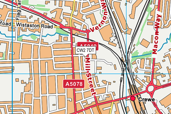 CW2 7DT map - OS VectorMap District (Ordnance Survey)