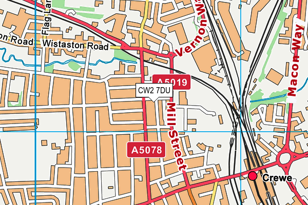 CW2 7DU map - OS VectorMap District (Ordnance Survey)