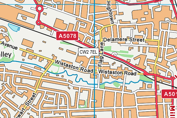 CW2 7EL map - OS VectorMap District (Ordnance Survey)