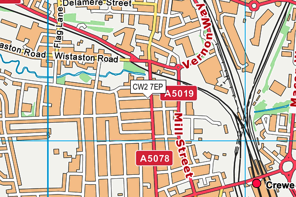 CW2 7EP map - OS VectorMap District (Ordnance Survey)