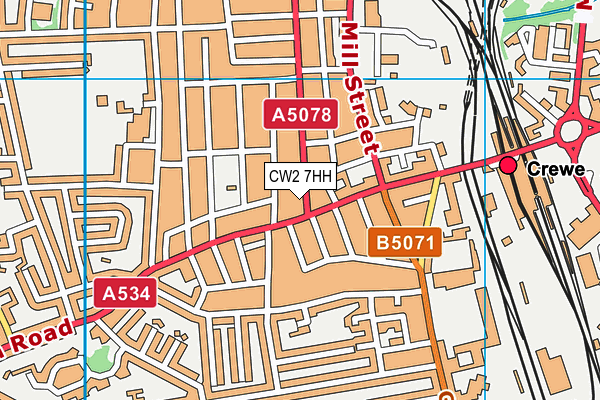 CW2 7HH map - OS VectorMap District (Ordnance Survey)