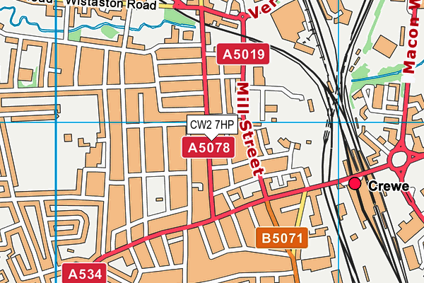 CW2 7HP map - OS VectorMap District (Ordnance Survey)