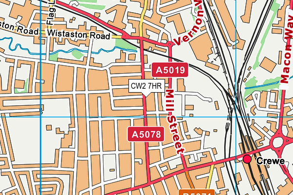 CW2 7HR map - OS VectorMap District (Ordnance Survey)