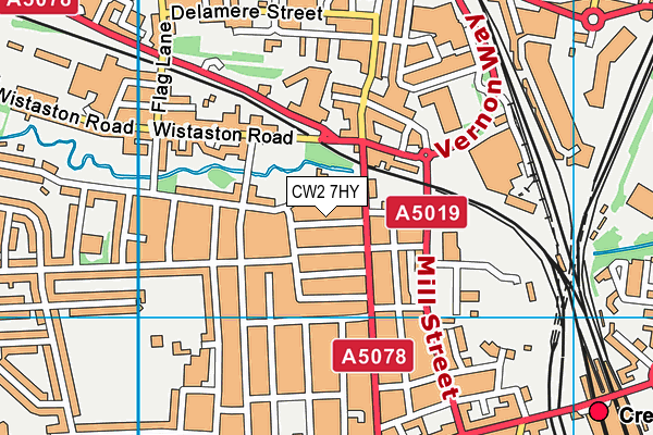 CW2 7HY map - OS VectorMap District (Ordnance Survey)