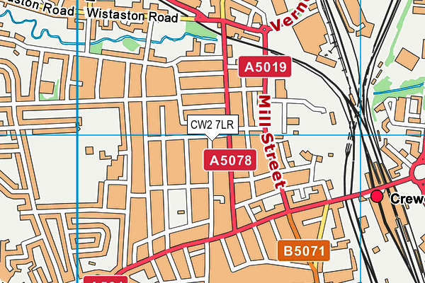 CW2 7LR map - OS VectorMap District (Ordnance Survey)