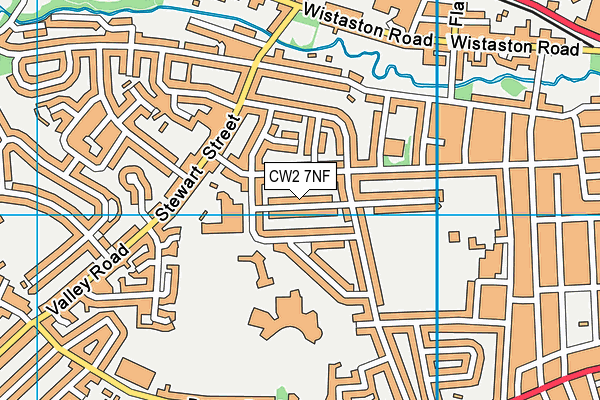 CW2 7NF map - OS VectorMap District (Ordnance Survey)