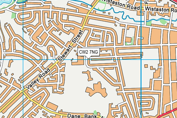 CW2 7NG map - OS VectorMap District (Ordnance Survey)