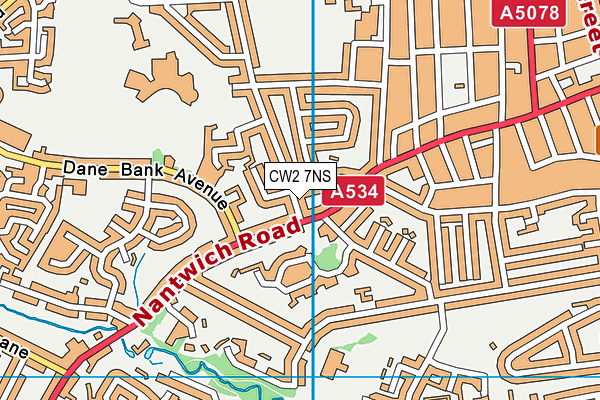 CW2 7NS map - OS VectorMap District (Ordnance Survey)