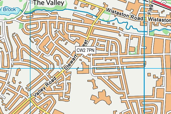 CW2 7PN map - OS VectorMap District (Ordnance Survey)